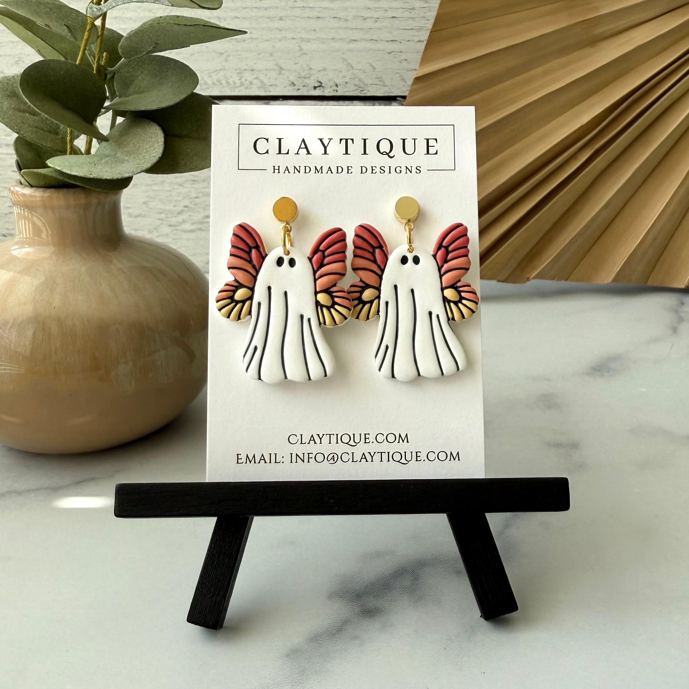 Halloween Butterfly Ghost Earring – Claytique