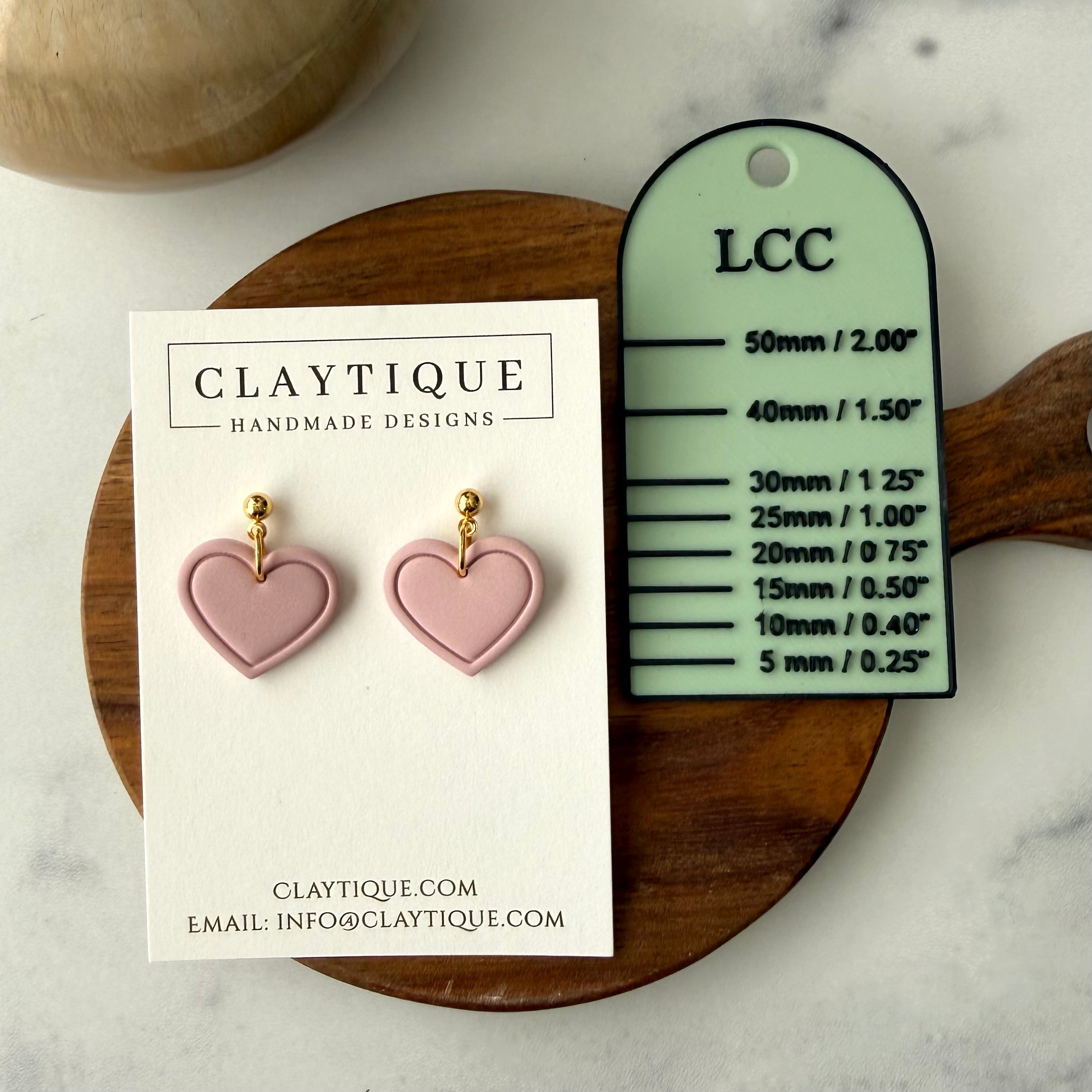 Light Pink Heart Earrings