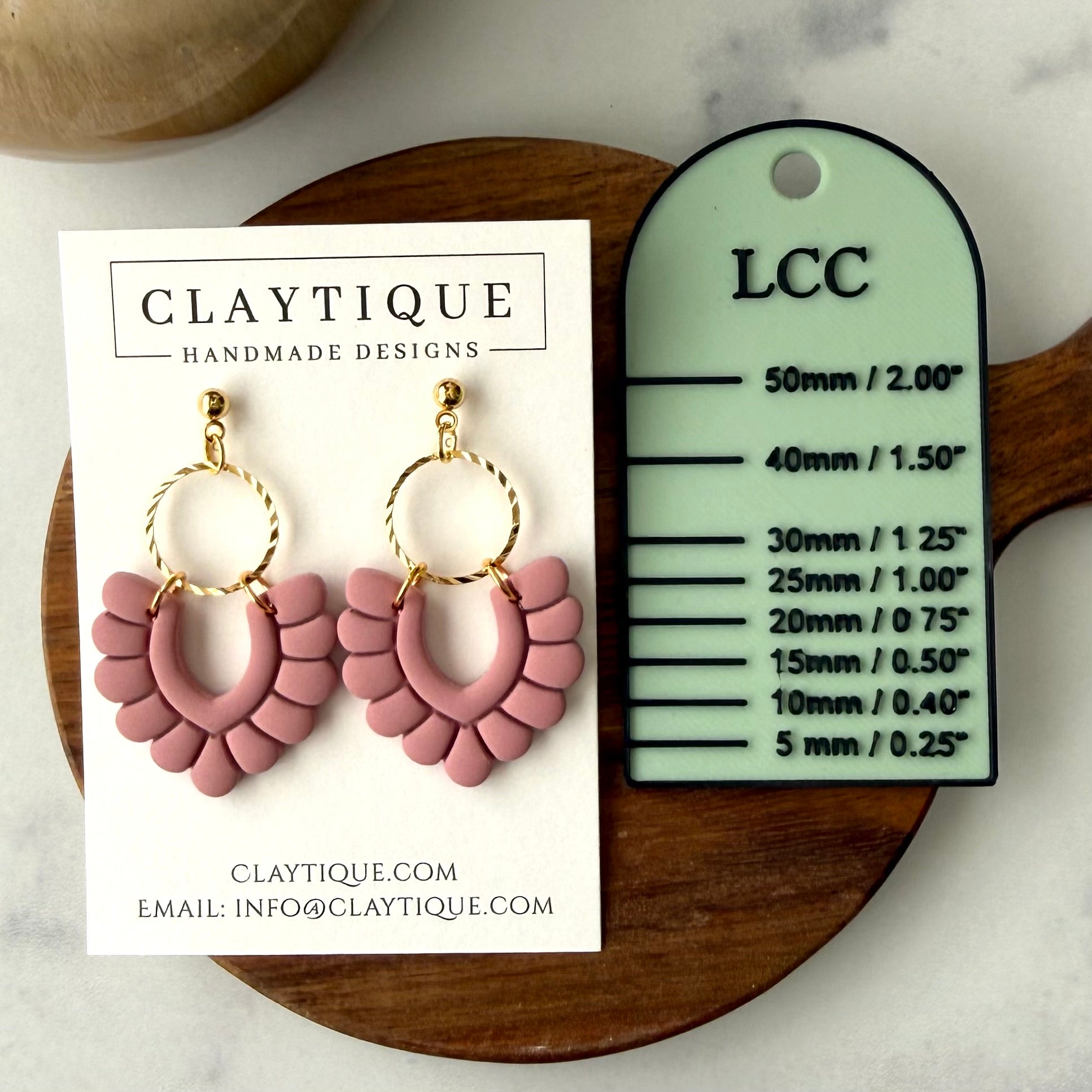Pink Bubble V Earrings