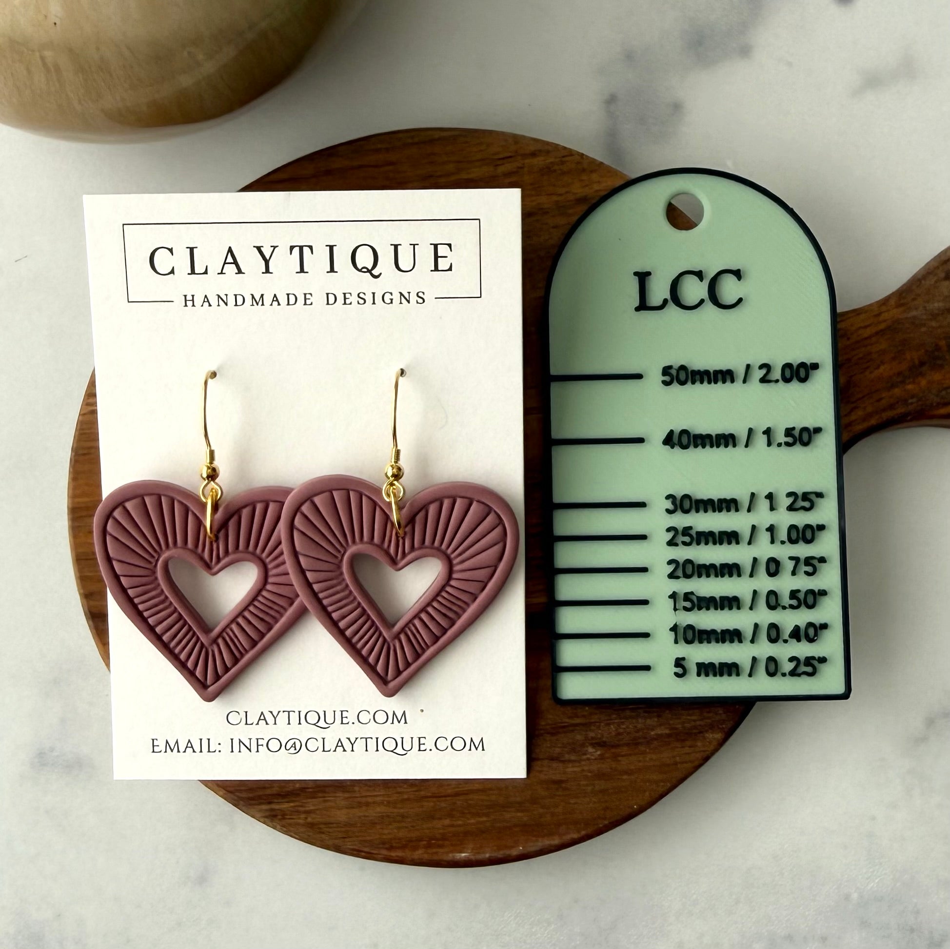 Purple Textured Heart Earrings